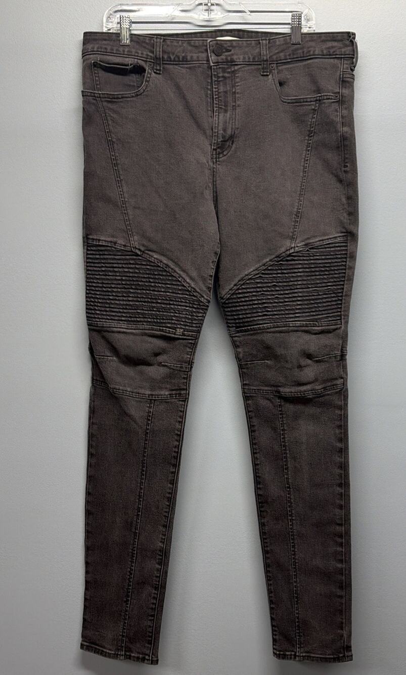 Pacsun Men’s 36X32 Black Denim Jeans - Stacked Skinny - High Rise